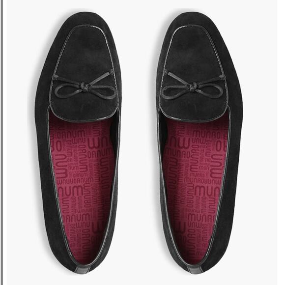 NWOT Munro Rossa Black Suede Flat – Sz 9.5WW (Double Wide) - Picture 3 of 10